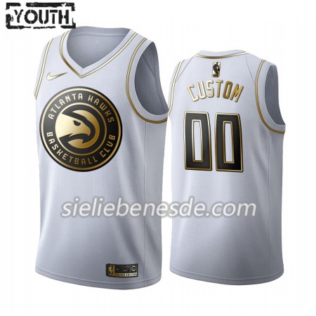 Kinder NBA Atlanta Hawks Trikot Nike 2019-2020 Weiß Golden Edition Swingman - Benutzerdefinierte